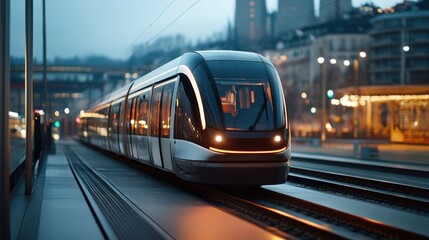 Naklejka premium Innovative Automated Transportation System Model