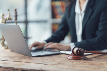 Legal Professional Working on Laptop 