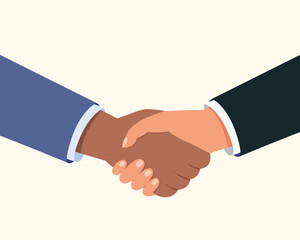 Hand shake hands or handshake vector, Handshake between two businessmen. Concept of success partnership friendship deal.