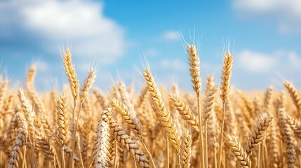 Fototapeta premium Slow, steady wind blowing through a field of wheat focus on The rhythm of nature s tranquility ethereal Composite Field backdrop