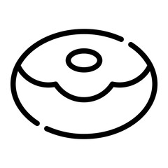 Obraz premium sufganiyah line icon