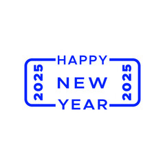 Happy new year 2025 typography text vector illustration design isolated 