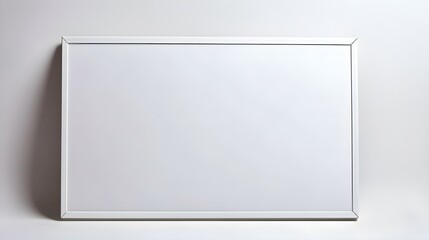 Obraz premium White Frame Mockup on White Wall Blank Canvas for Design Presentation