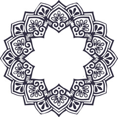 Beautiful flower art and mandala vector design