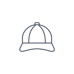 Baseball cap line icon concept. Baseball cap vector linear illustration, sign, symbol