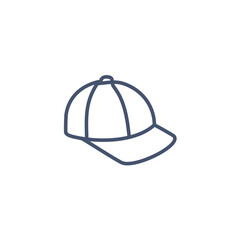 Baseball cap line icon concept. Vector illustration.