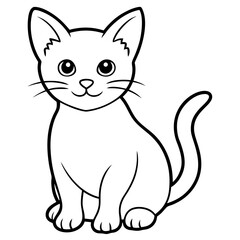 Obraz premium simple icon Children coloring book page, line art, black and white, cute style, illustration of a sheep