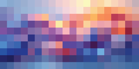 Abstract Mosaic in purple, orange, and blue colors Background