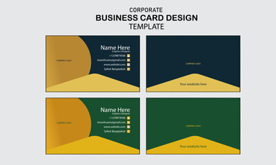 business card template, creative business card vector design template, Business card for business and personal use, Vector illustration design. Horizontal layout, Print, modern business card template