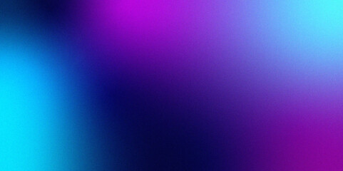 Blue purple grainy gradient vertical glowing abstract light wave on black noise texture background .Neon purple blue and mint green colorful gradient background Best design for your ad, poster, bann.	