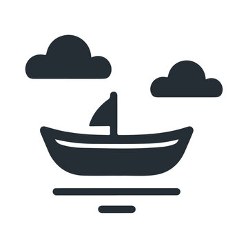 recommend clip art: Black silhouette shipping sailboat vector icon design 