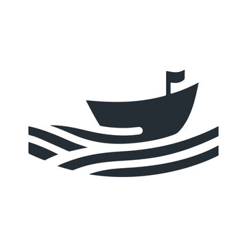 recommend clip art: Black silhouette shipping sailboat vector icon design 