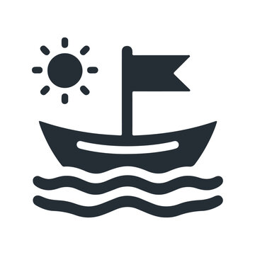 recommend clip art: Black silhouette shipping sailboat vector icon design 