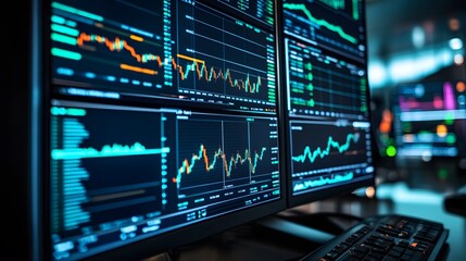 Professional trading screen with real-time stock data and multiple chart windows