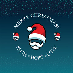 Merry Christmas wishes vector and illustration