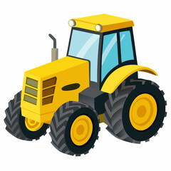 Obraz premium tractor vector illustration on a white background