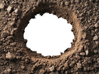 White hole in the ground