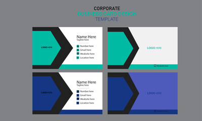 business card template, creative business card vector design template, Business card for business and personal use, Vector illustration design. Horizontal layout, Print, modern business card template
