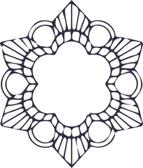 Beautiful flower art and mandala vector design