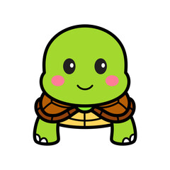 Obraz premium Cute Turtle Cartoon Illustration