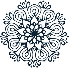 Beautiful flower art and mandala vector design
