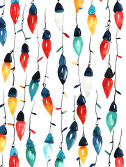 Fototapeta premium New Year and Christmas card, graphic advertising backgrounds in a doodle 2D illustrator style.