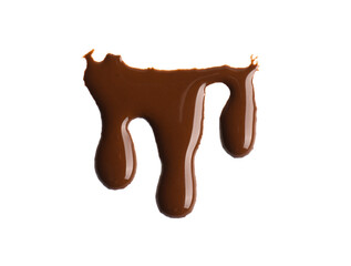 Sweet chocolate splash on white background