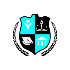 University, academy and college emblems, logos. 
