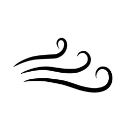 wind element flow doodle vector
