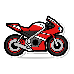 Obraz premium Racing motorbike vector illustration colorful sport motorbike silhouette
