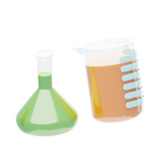 3D Beakers and Potion Bottles