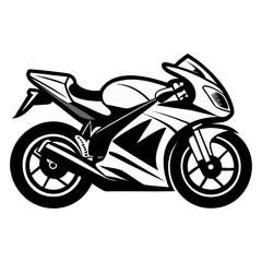 Racing motorbike vector illustration colorful sport motorbike silhouette