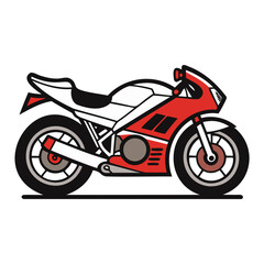 Racing motorbike vector illustration colorful sport motorbike silhouette