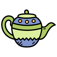 Obraz premium Teapot Doodle Illustration