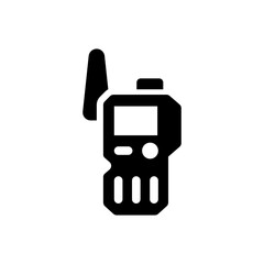 Black color Walkie talkie icon