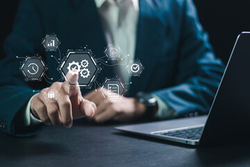 Technology for quality control processes is more efficient, Standard quality control certification assurance concept, Standard quality control certification assurance.