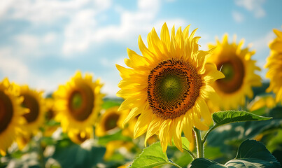 Fototapeta premium Dreamlike Landscapes and Mystical Gardens with Vibrant Flowers and Glowing Nature