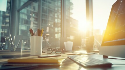 Illustrate a sleek, modern business gift set with logo-engraved tech gadgets for a team Utilize a digital photorealistic approach