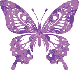 Retro butterfly cartoon vector illustration