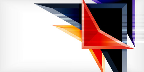 Abstract background color triangles and arrows composition. Vector Illustration For Wallpaper, Banner, Background, Card, Book Illustration, landing page
