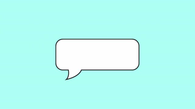 A set of speech bubble doodle animation,  comic doddle speech bubbles set, Looped hand drawn animated cartoon speech bubbles, empty comic speech bubbles set