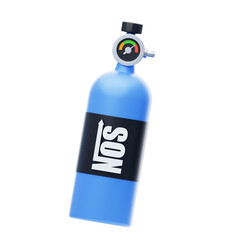 3D NOS Bottle for Speed Boost in Racing