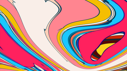 Colorful psychedelic abstract fluid background for music festival 
