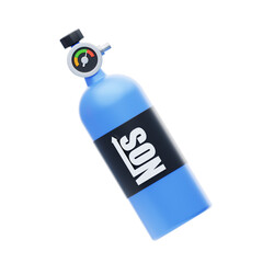 3D NOS Bottle for Speed Boost in Racing