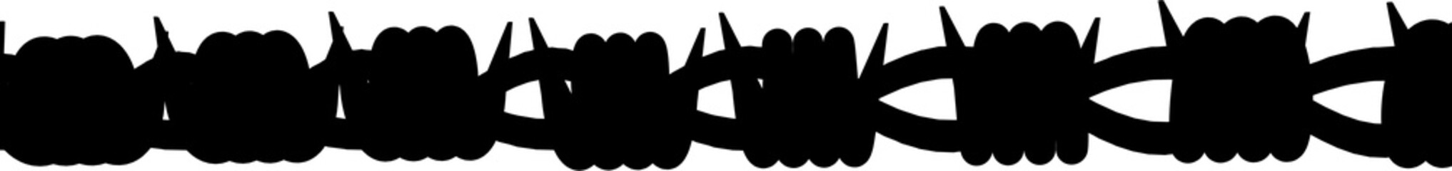 Close up illustration of barbed wire