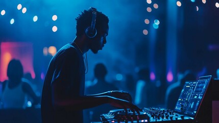 DJ Mixing Music at a Concert