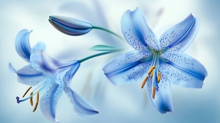 flying blue lily