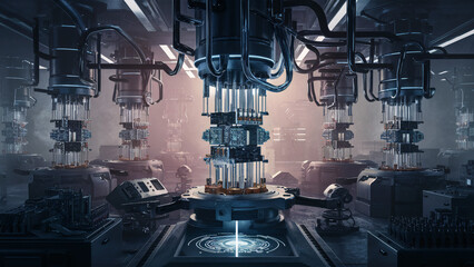 Futuristic Quantum Computing Laboratory