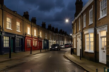 Fototapeta premium UNITED KINGDOM, BIRMINGHAM, DECEMBER 07, 2016: London street in the Chelsea neighborhood