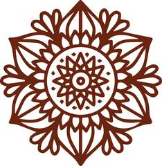 Beautiful flower art and mandala vector design